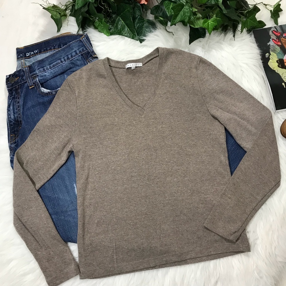 SMARTSET Light Brown Long Sleeved Sweater Tee